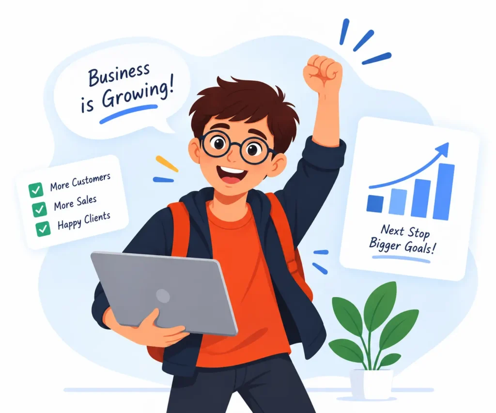 user has achieve ease of invoicing in his business after knowing about free invoice generator by cloudtryx invoice